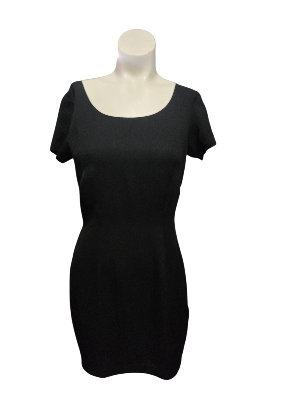 Vivienne Tam Black Fitted Mini Dress Scoop Neck Short Sleeve Size 1